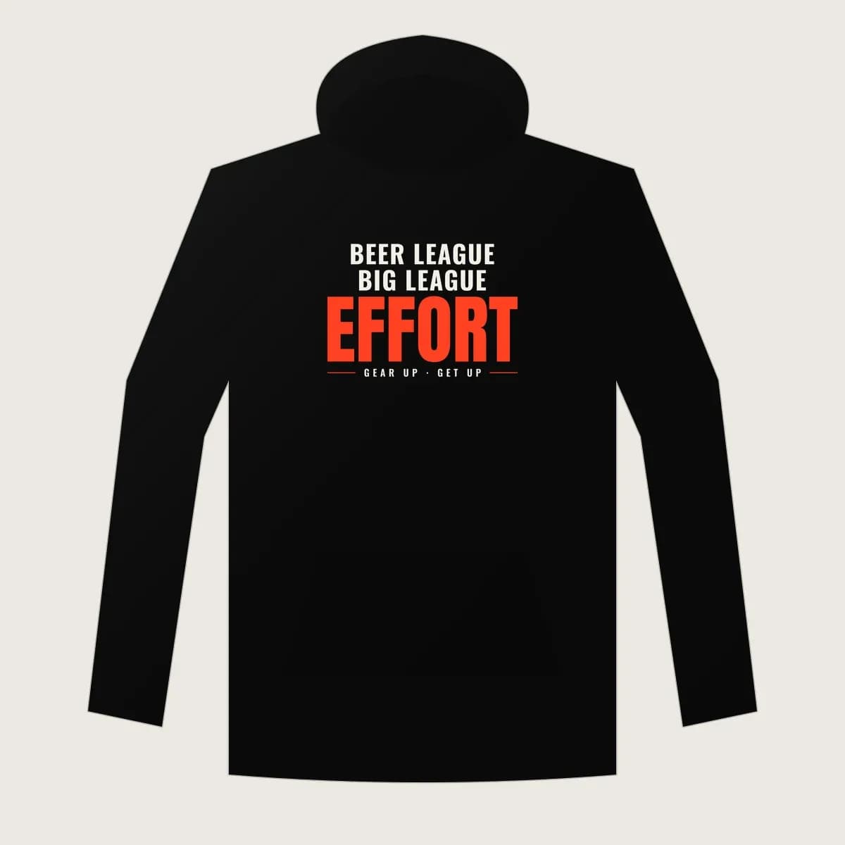 Beer League, Big League Effort Heavyweight Hoodie in Black