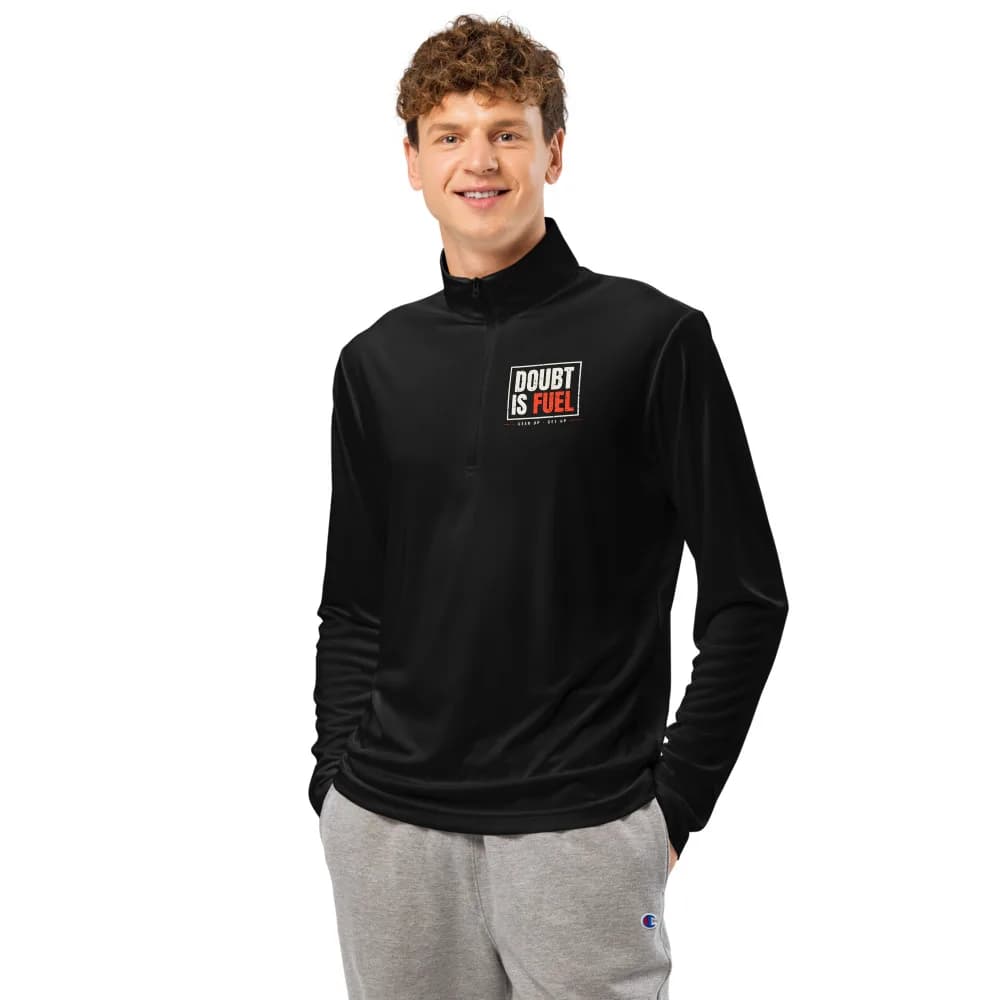 Doubt Is Fuel Performance Quarter-Zip in Black