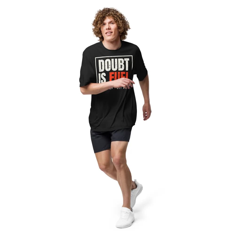Doubt Is Fuel Performance Tee in Black