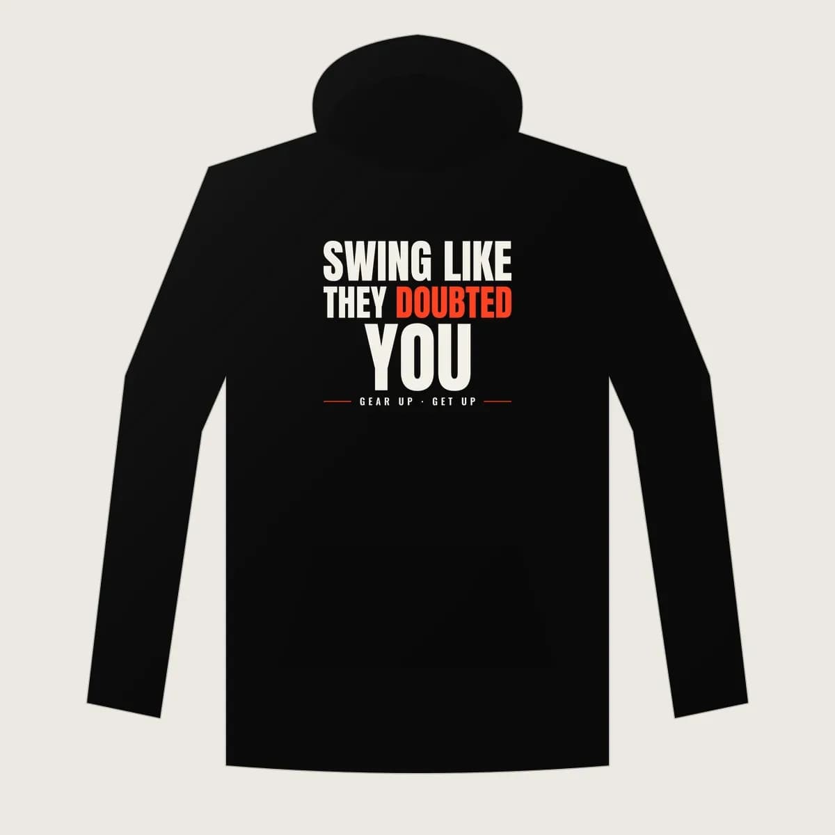 Swing Like They Doubted You Heavyweight Hoodie in Black