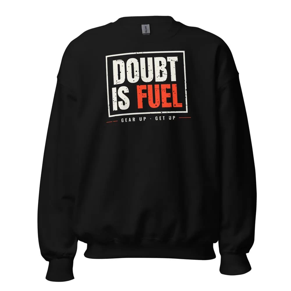 Doubt Is Fuel Crewneck in Black