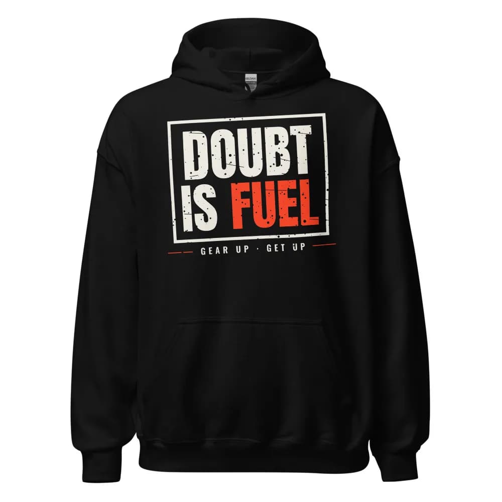 Doubt Is Fuel Heavyweight Hoodie in Black