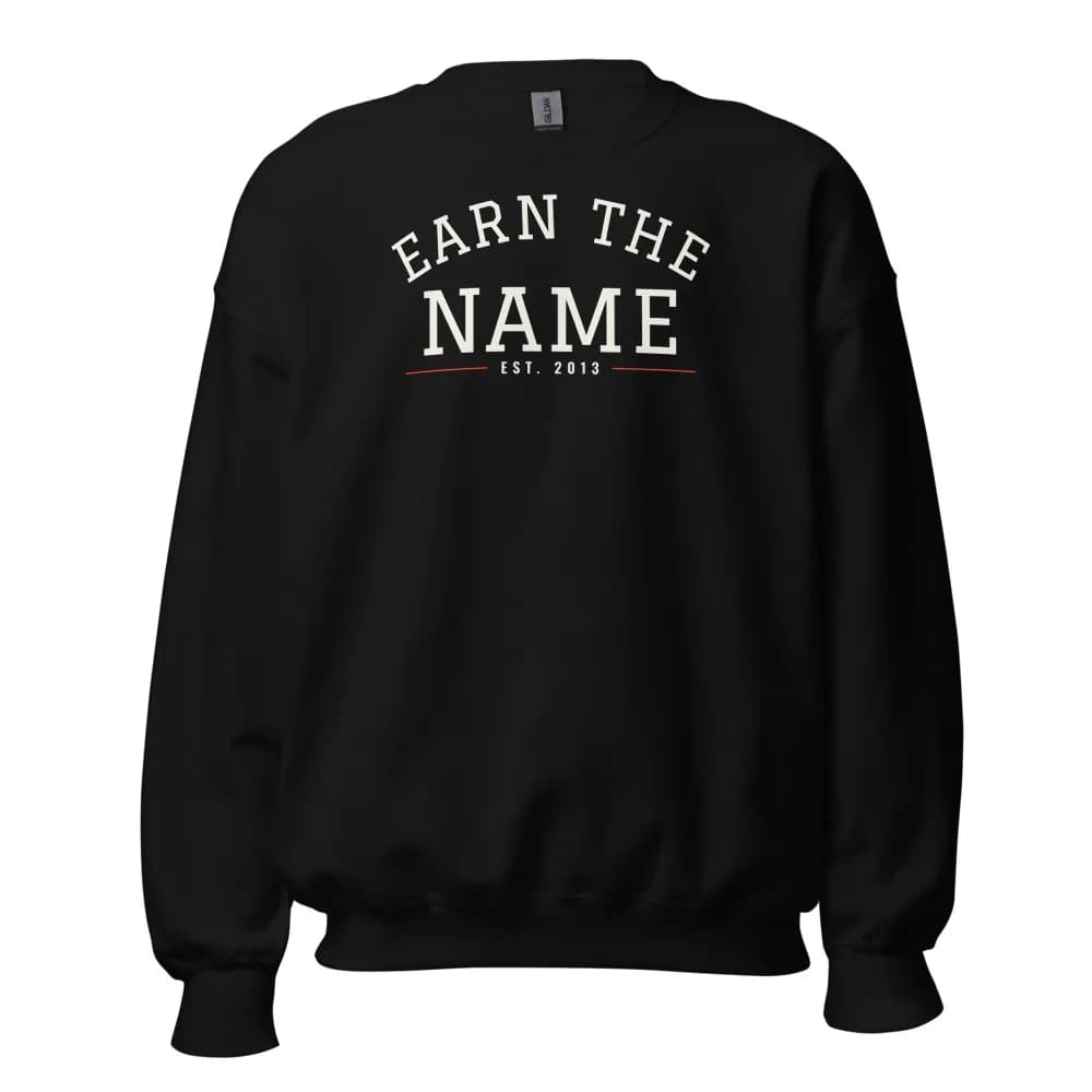 Earn the Name Crewneck in Black
