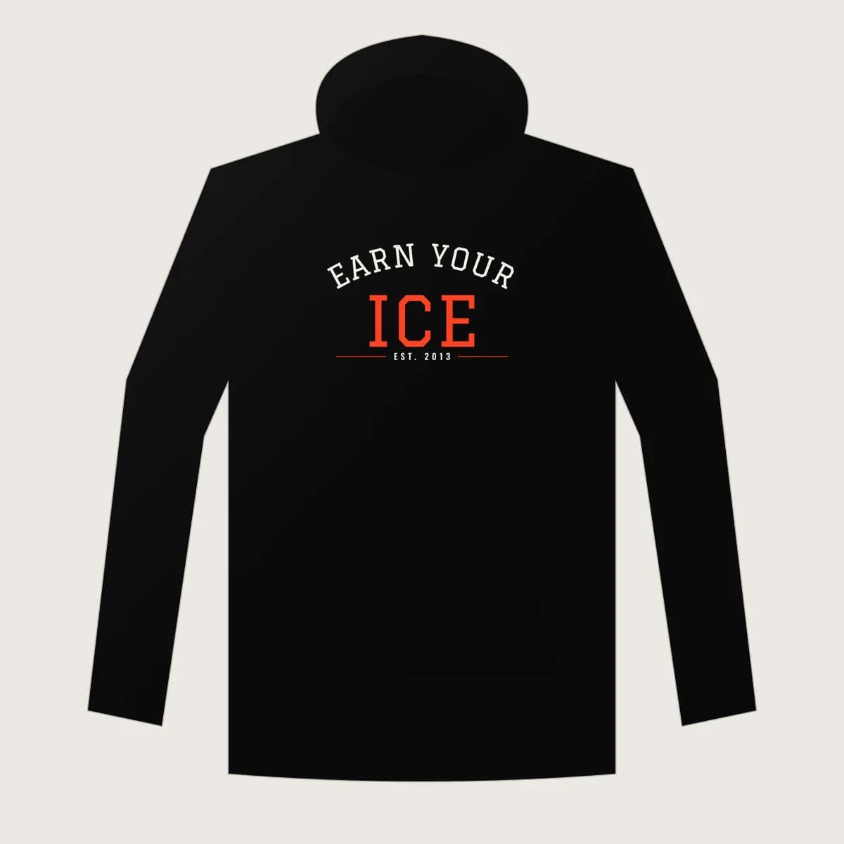 Earn Your Ice Heavyweight Hoodie in Black