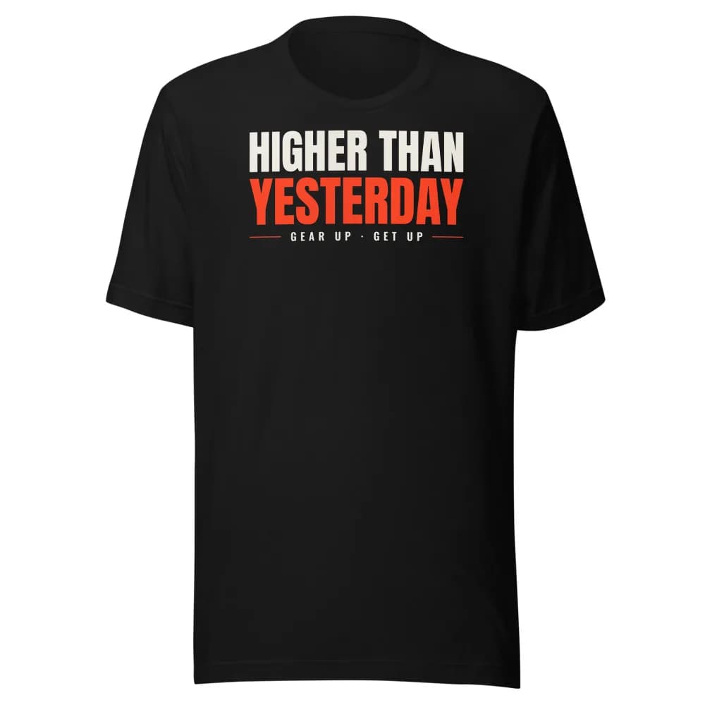 Higher Than Yesterday Classic Tee in Black