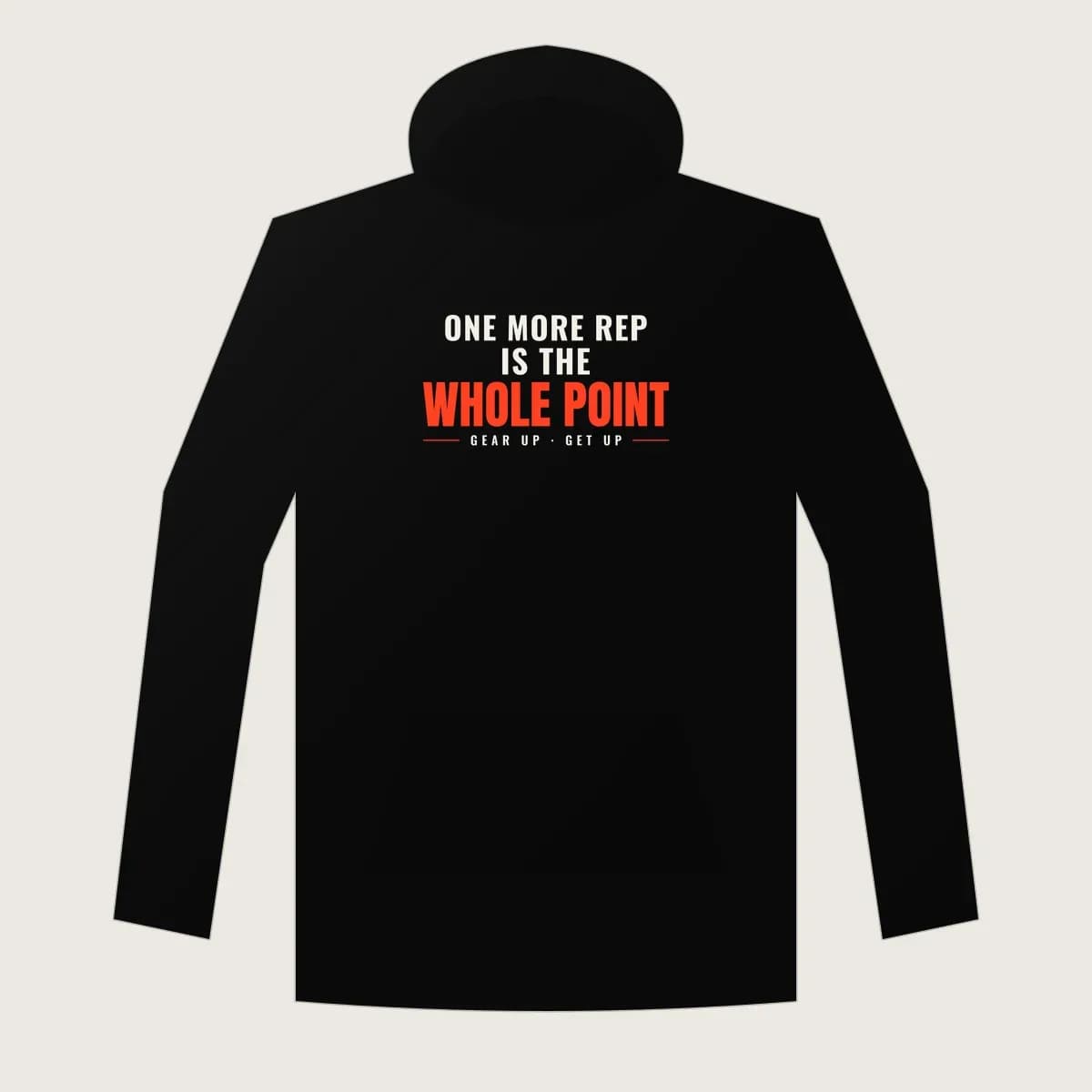 One More Rep Is the Whole Point Heavyweight Hoodie in Black